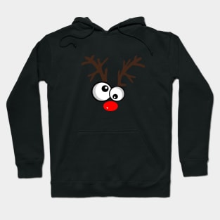 Big Eyes Red Nose Reindeer Hoodie